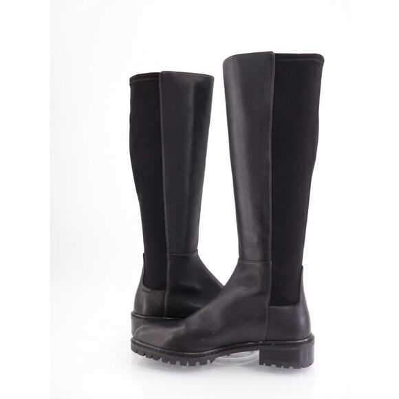 STUART WEITZMAN Women'S 5050 Black Leather Over The Knee Boots Size 6 B - Picture 8 of 13